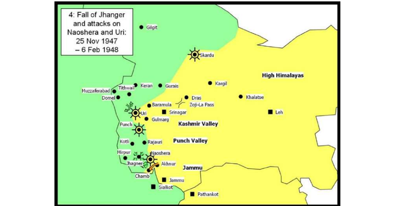 Muzaffarabad, Domel, Chakothi, Uri and Bonyar