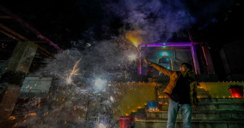  For the first time in 75 years Diwali celebrated at Sharda Devi temple this year in Jammu  Kashmir