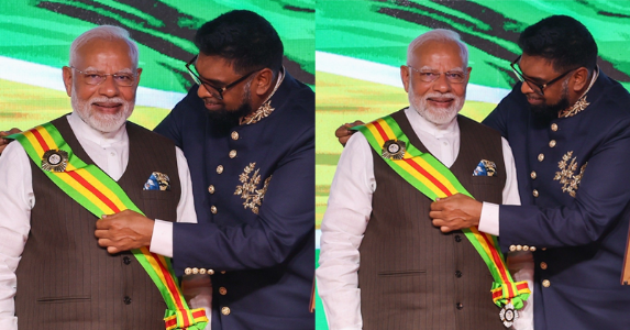 PM Modi conferred with Guyana's highest national award 