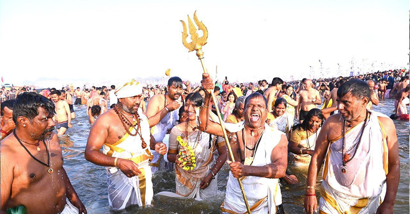 50 Crore Devotees Take Holy Dip at Triveni Sangam During Maha Kumbh