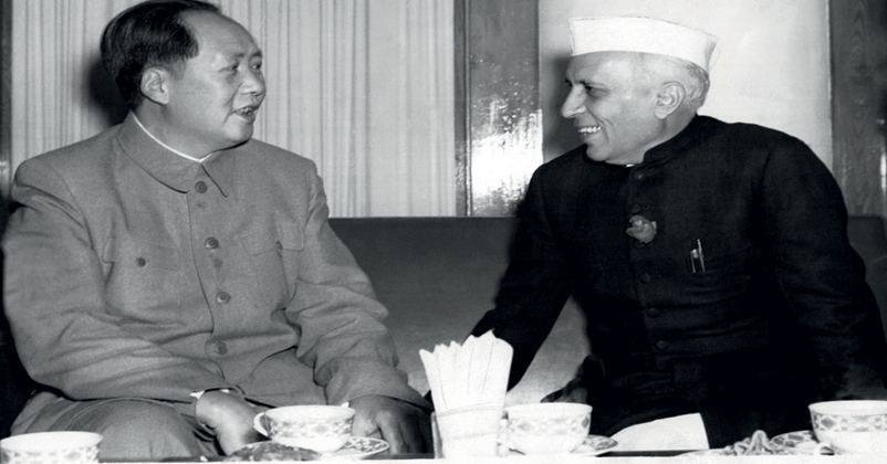 Mao Zedong and Nehru in Beijing October 26 1954